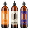 Dioko Syrup Flavor Trio 3 Pack - Vanilla, Hazelnut, and Caramel - 12 Fl Oz Each Gluten Free