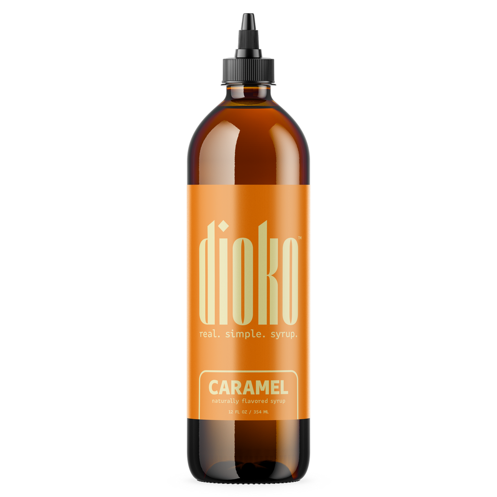 Dioko Caramel Coffee Syrup | Premium Natural Flavor | Gluten Free | 12 FL OZ