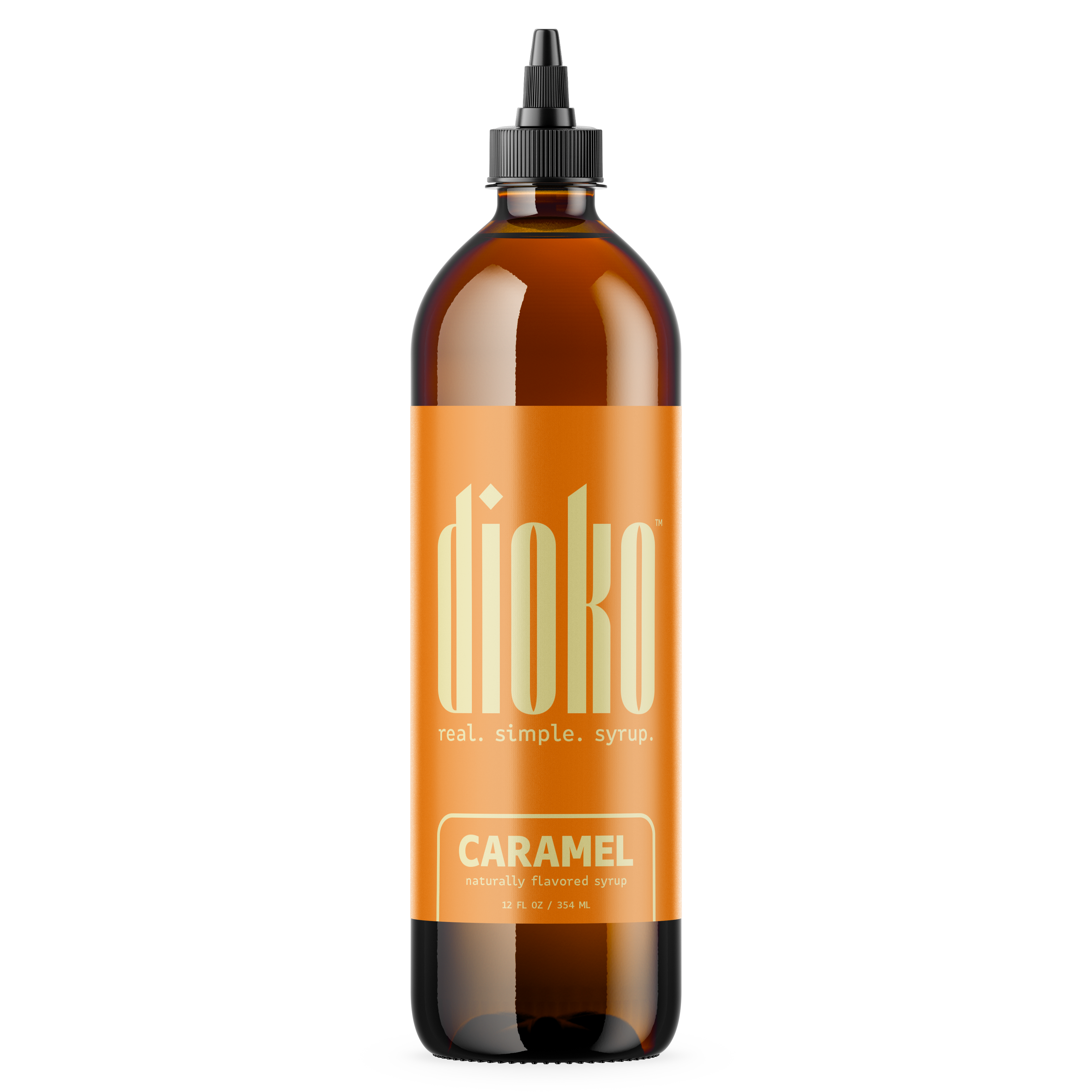 Dioko Caramel Coffee Syrup | Premium Natural Flavor | Gluten Free | 12 FL OZ