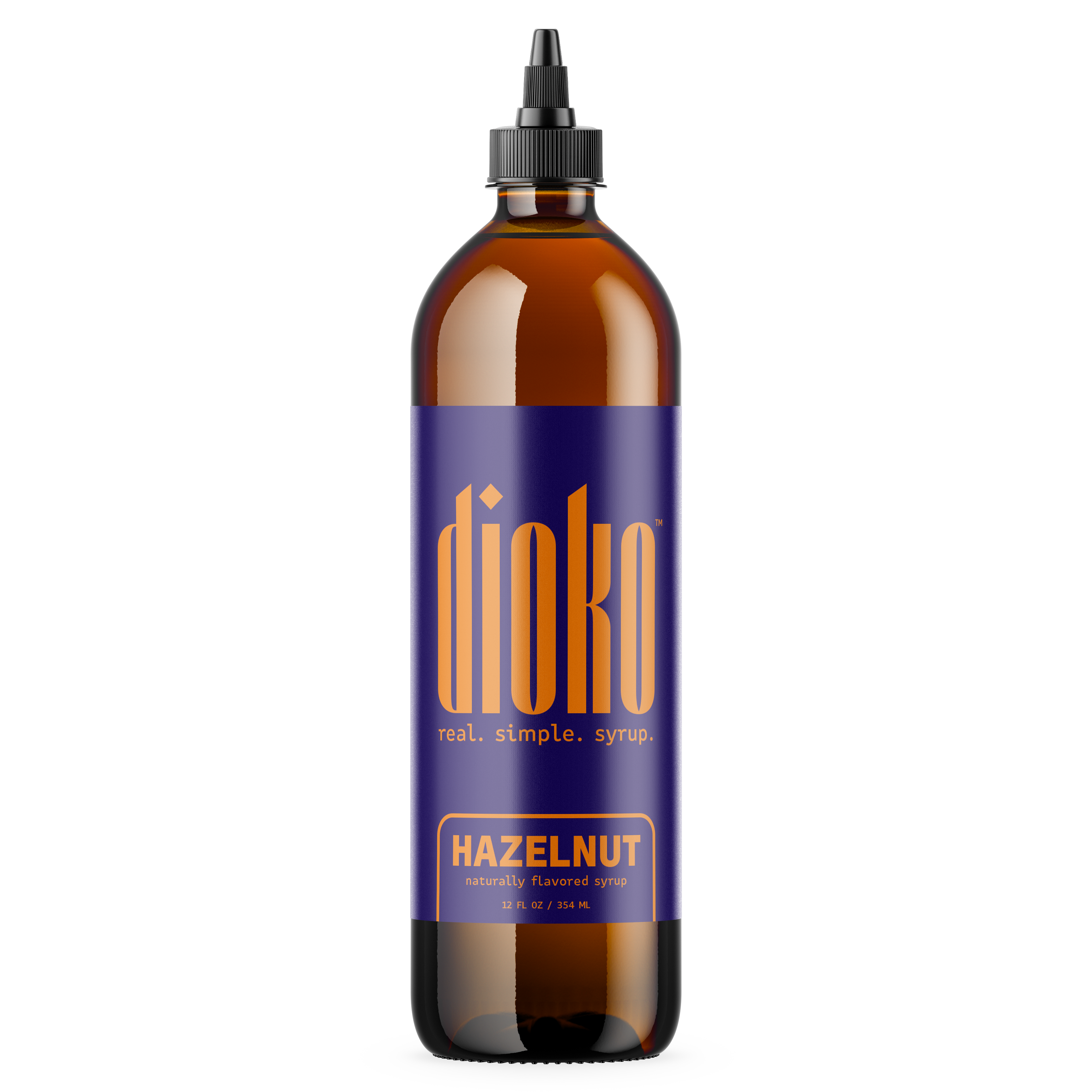 Dioko Hazelnut Coffee Syrup | Premium Natural Flavor | Gluten Free| 12 FL OZ