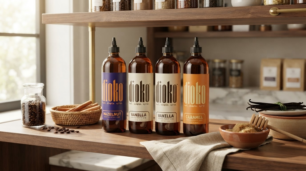 Dioko Flavors Members Favorite Collection 4-Pack (2 Vanilla, 1 Caramel, 1 Hazelnut)