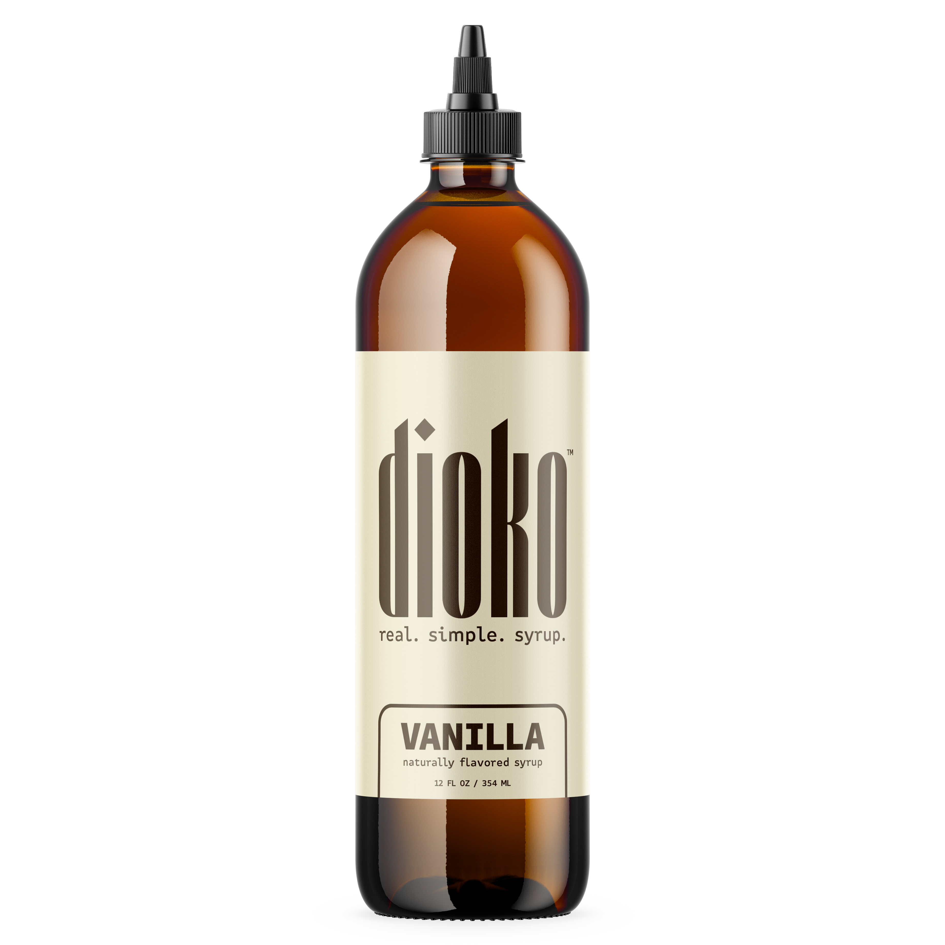 Dioko Vanilla Coffee Syrup | Premium Natural Flavor | Gluten Free| 12 FL OZ